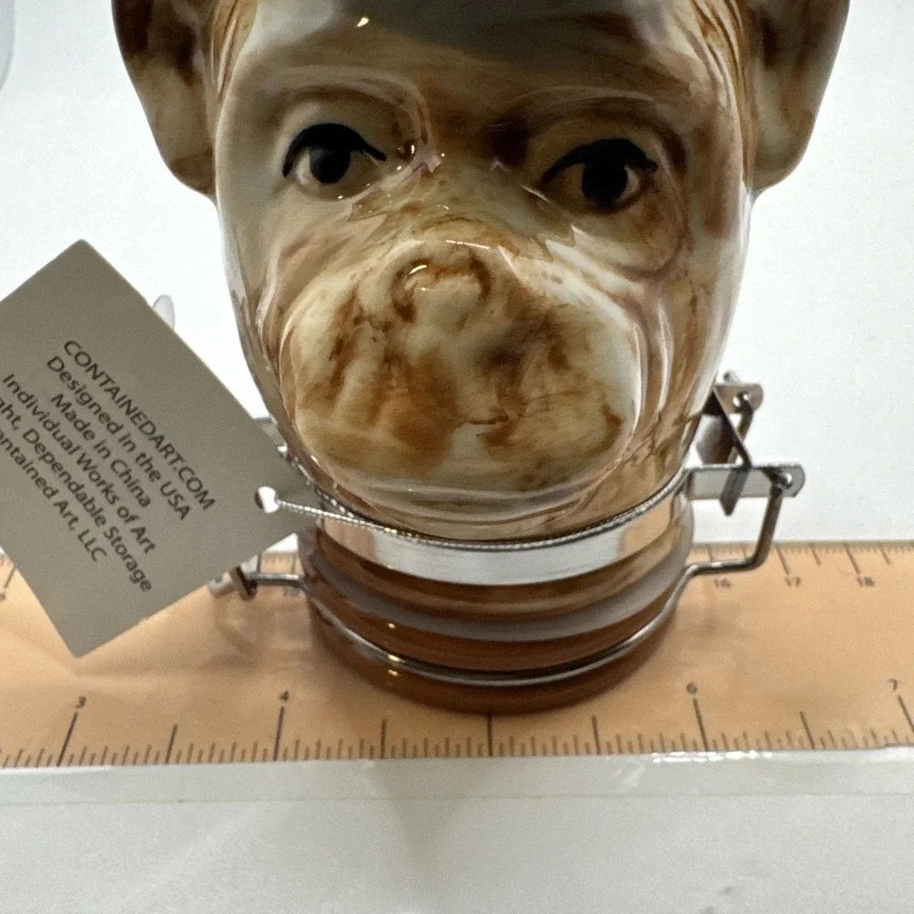Contained Art Chimpanzee Porcelain 100mL Airtight Storage‎ Jar Blue Hat New